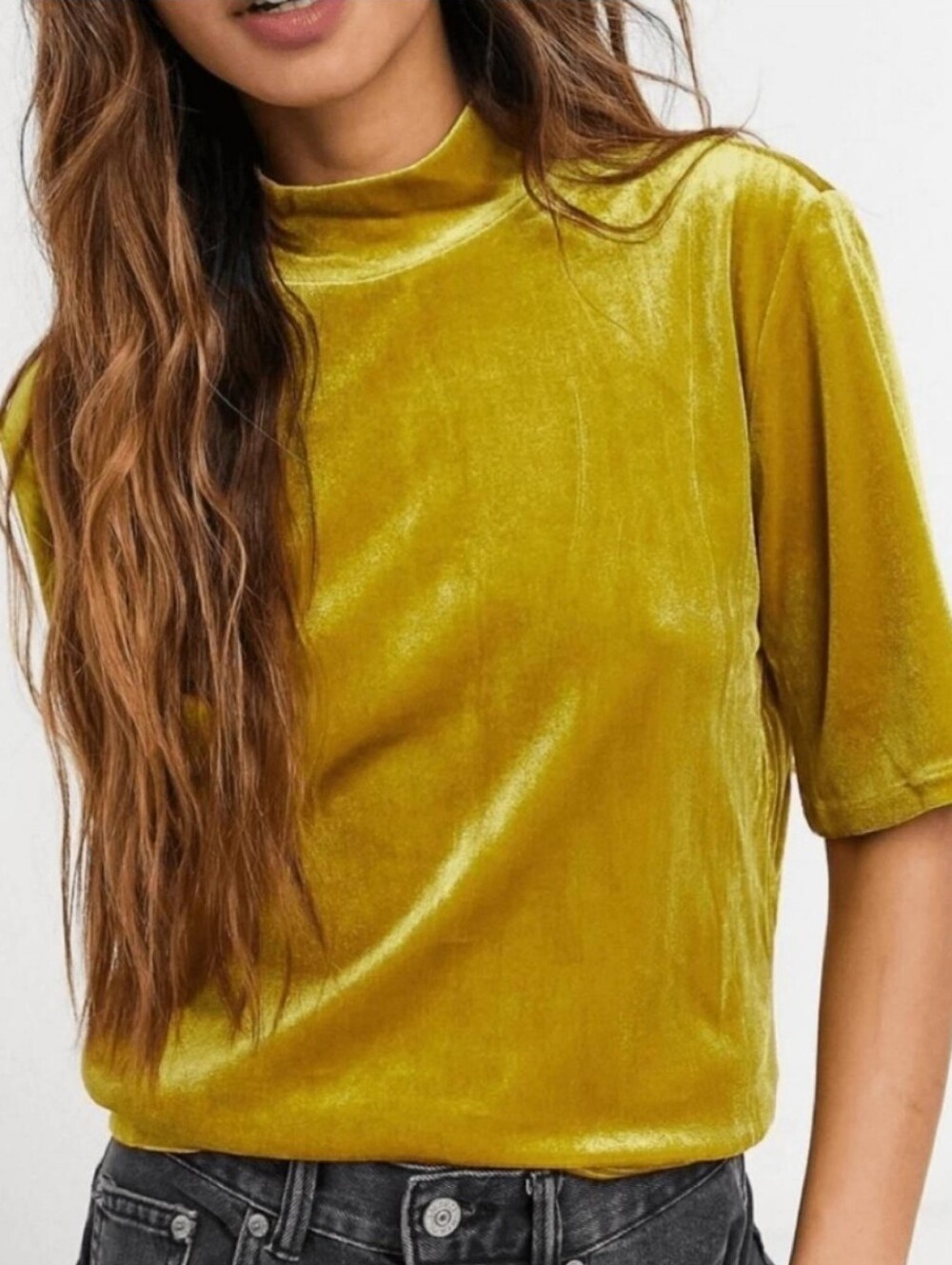 Madewell Velvet Mockneck Tee